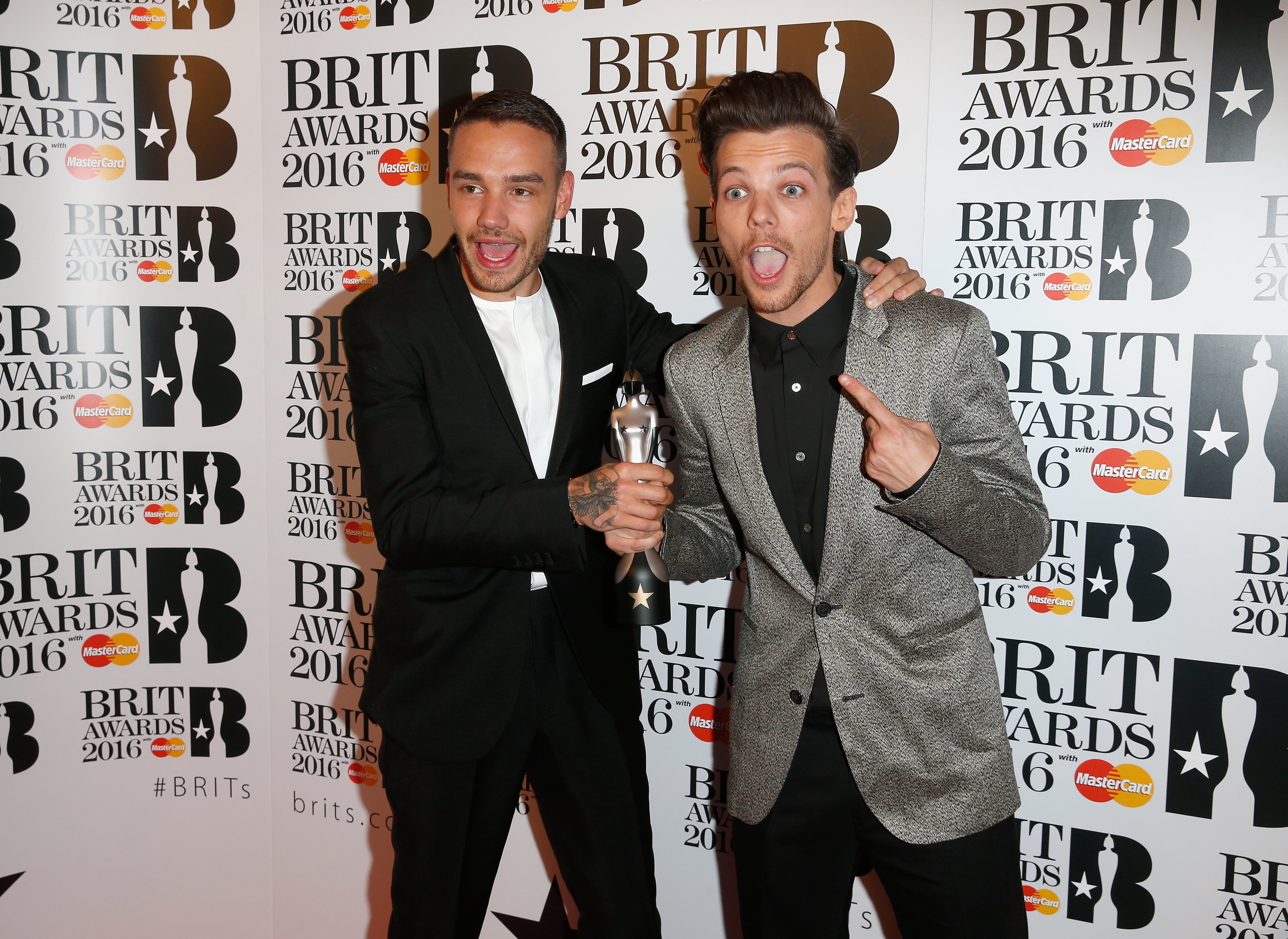 Louis Tomlinson y Liam Payne en los Brit Awards 2016