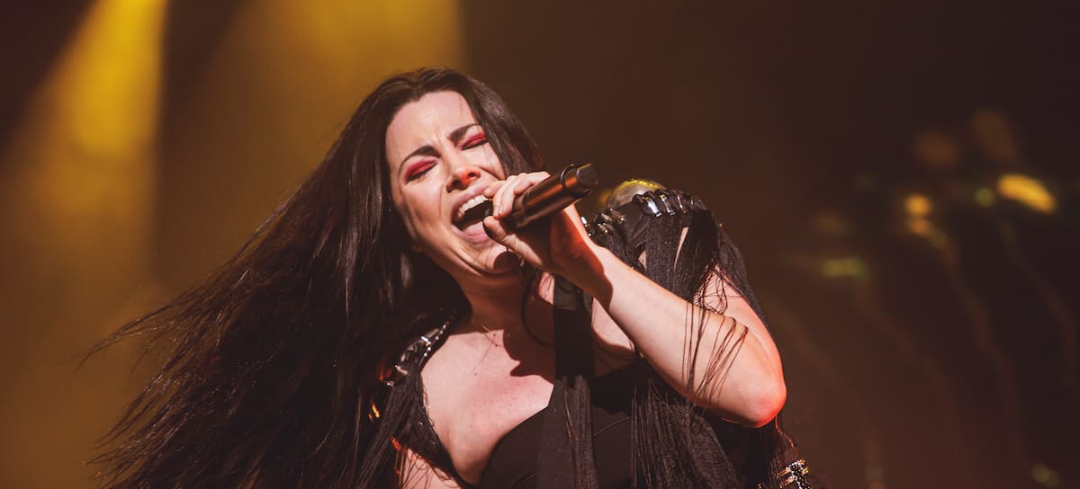 Amy Lee, vocalista de Evanescence, durante un concierto del grupo en el Palacio Vistalegre Arena de Madrid, el 14 de diciembre de 2022.