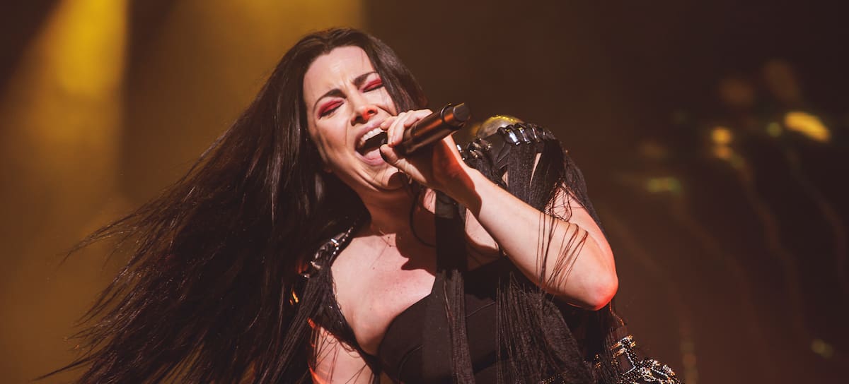 Amy Lee, vocalista de Evanescence, durante un concierto del grupo en el Palacio Vistalegre Arena de Madrid, el 14 de diciembre de 2022.