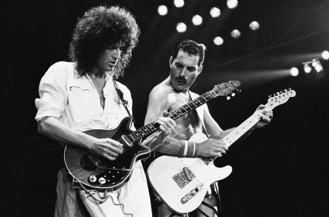 Freddie Mercury y Brian May, 1984.