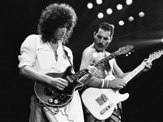 Freddie Mercury y Brian May, 1984.