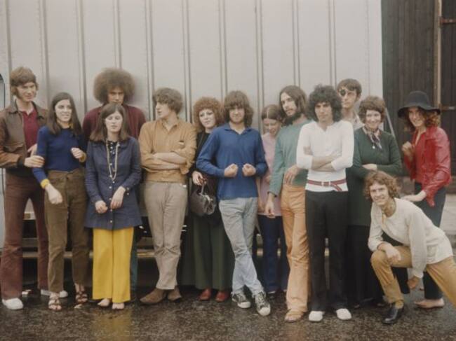 Miembros del grupo Ibex posando en 1969, con Freddie Mercury incluido.