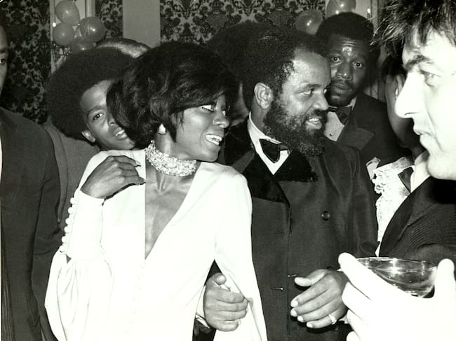 Berry Gordy y la cantante Diana Ross