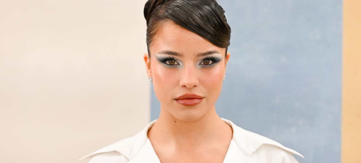 Emilia Mernes, en el desfile de Carolina Herrera, en la Semana de la Moda de Nueva York 2026.