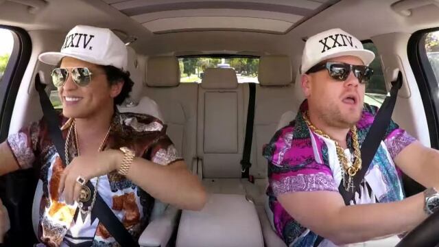 Bruno Mars y James Corden