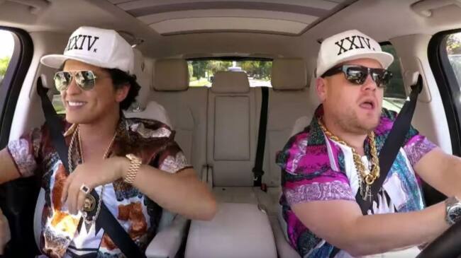 Bruno Mars y James Corden