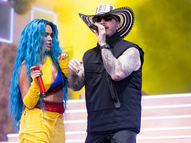 Karol G y J Balvin en 2022 en el Coachella