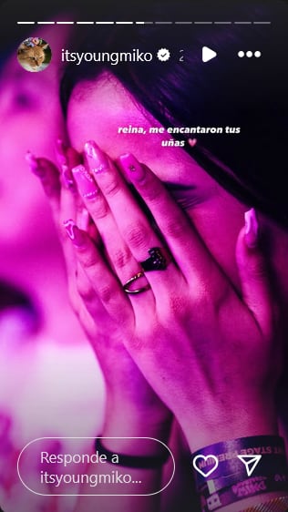 Lucía Q, nuestra adolescente super fan de Miko, en las historias de la cantante.