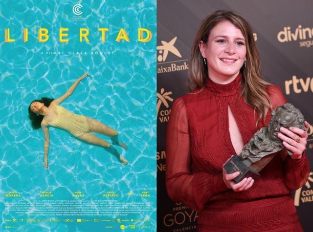 El cartel de &#039;Libertad&#039; junto a Clara Roquet, su directora.