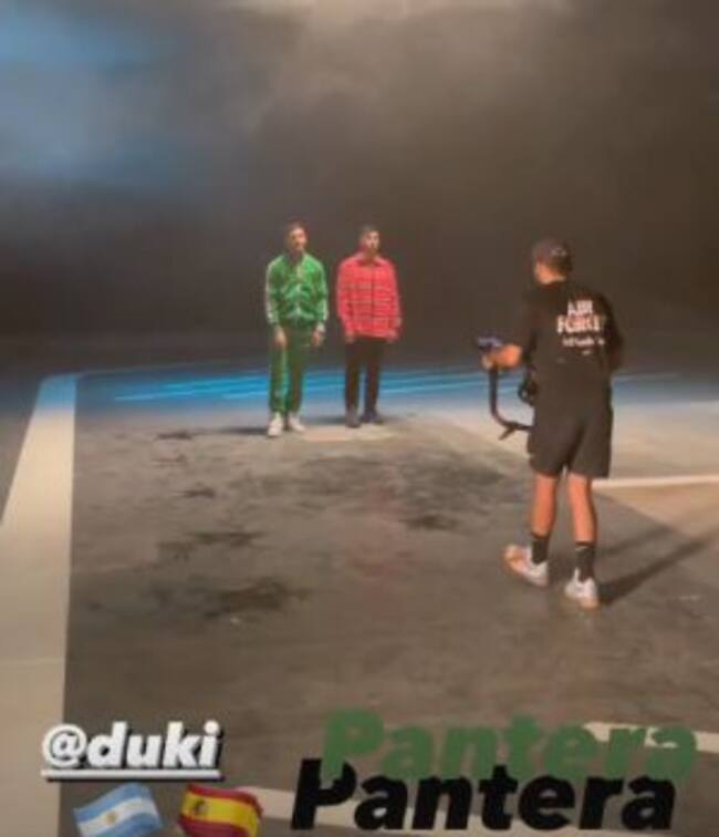 Duki y RVFV grabando su colaboración