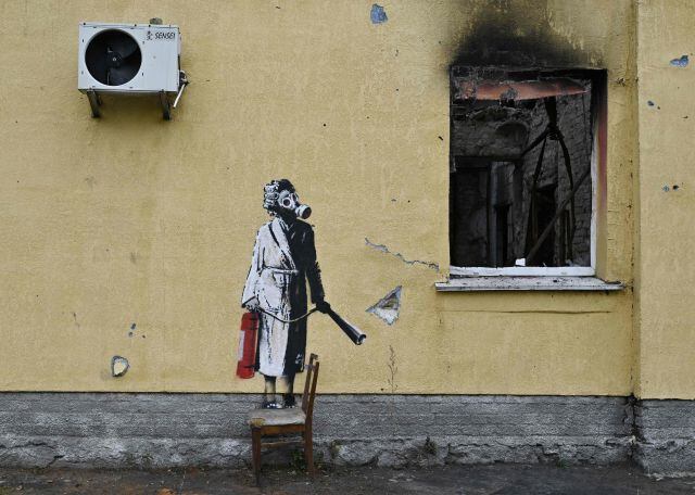 Mural de Banksy en Ucrania