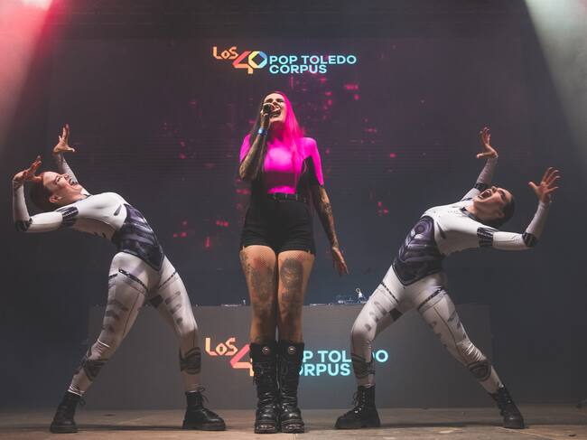 Desde Benidorm Fest hasta Malmö en Eurovisión, pasando por San Marino, Megara convirtió el evento de esta casa en LOS40 Rock Toledo con su tema 'Arcadia'. Fotógrafo: David Gamero