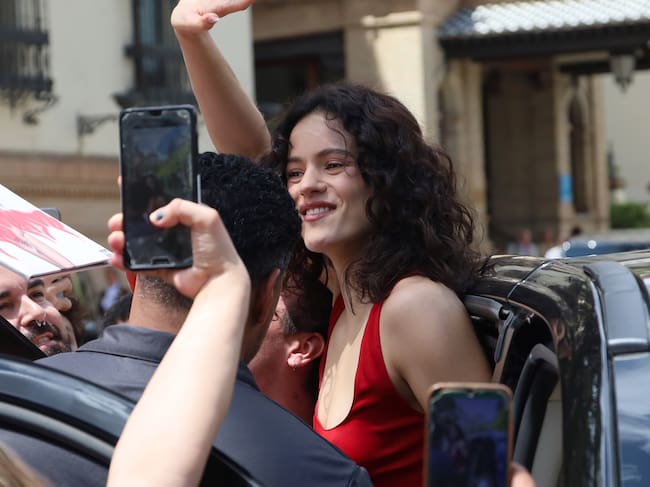SEVILLE, SPAIN - MAY 08: Rosalia, acclaimed by her fans in Seville, on 08 May 2026, in Seville (Andalusia, Spain). (Photo By Leandro Wassaul/Europa Press via Getty Images)