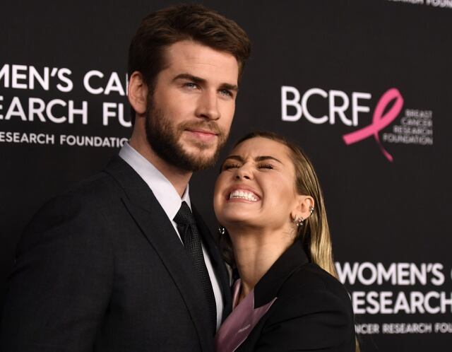 Liam Hemsworth y Miley Cyrus