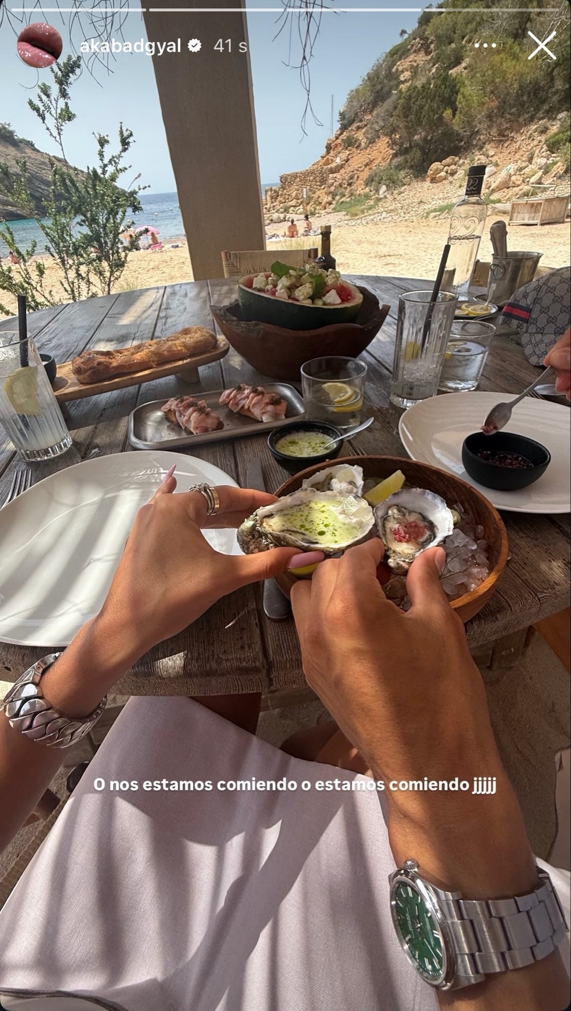 Bad Gyal en una historia de Instagram