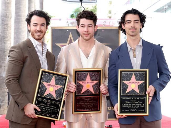 Jonas Brothers en el Paseo de la Fama 2023 (Getty Images)
