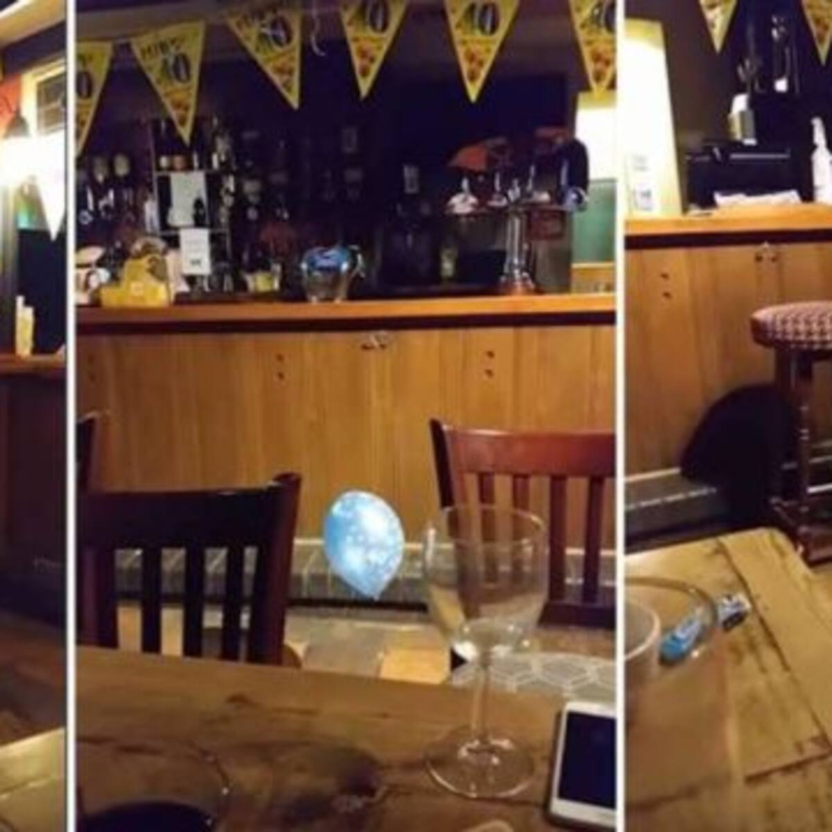 El aterrador video del fantasma que juega con un globo en un bar