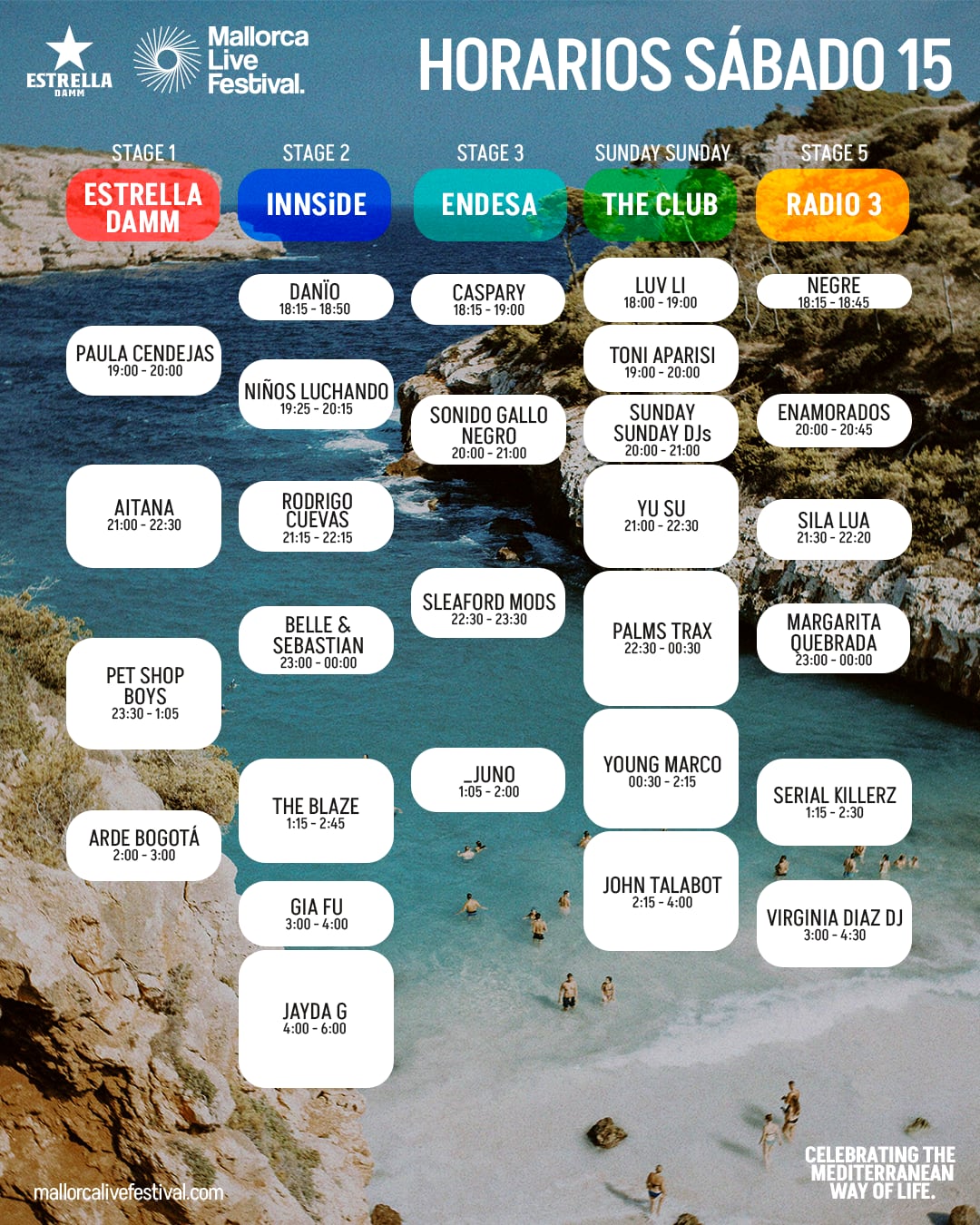 Horarios del Mallorca Live Festival