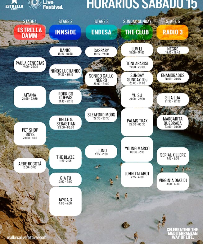 Horarios del Mallorca Live Festival