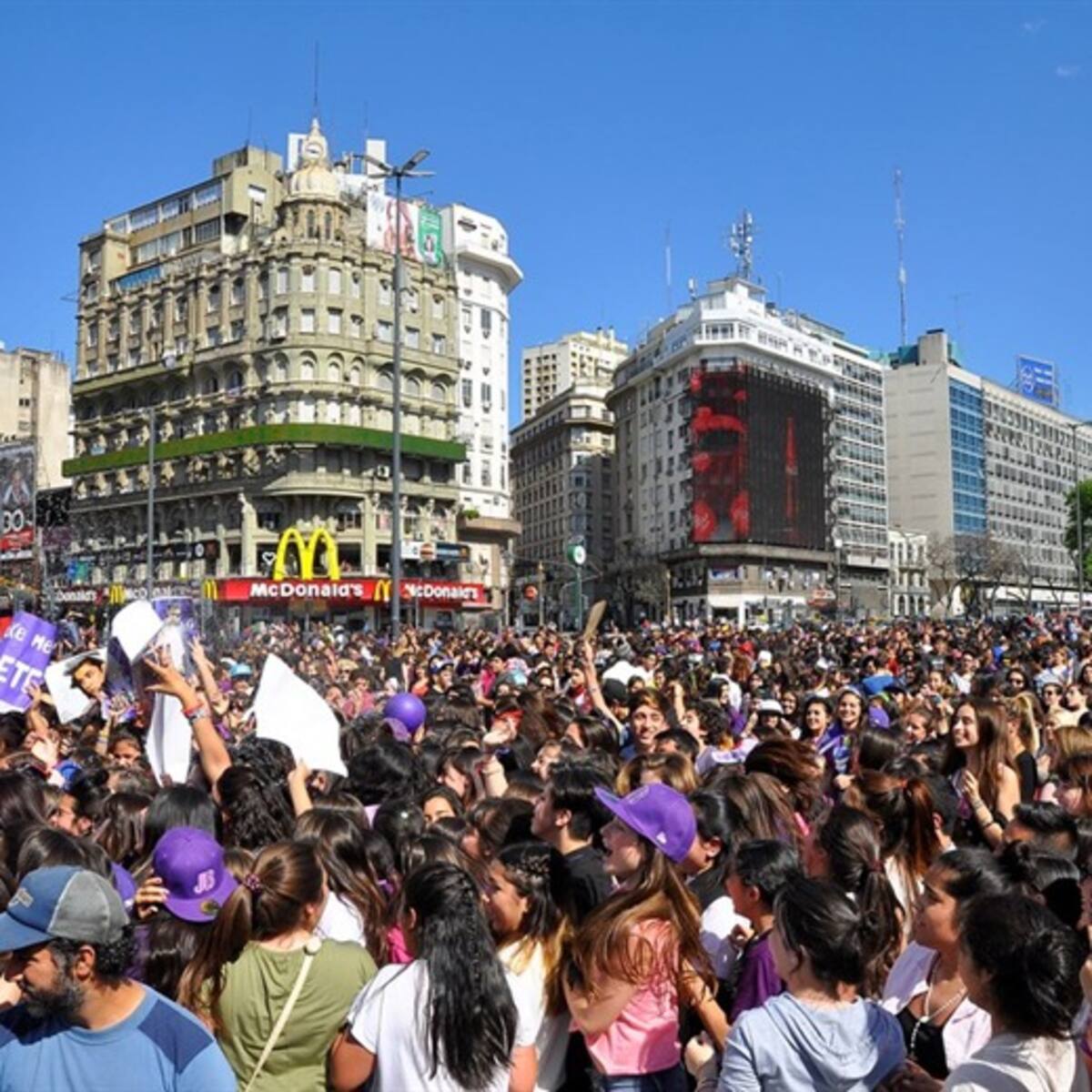Los fans de Justin Bieber coparon el Obelisco
