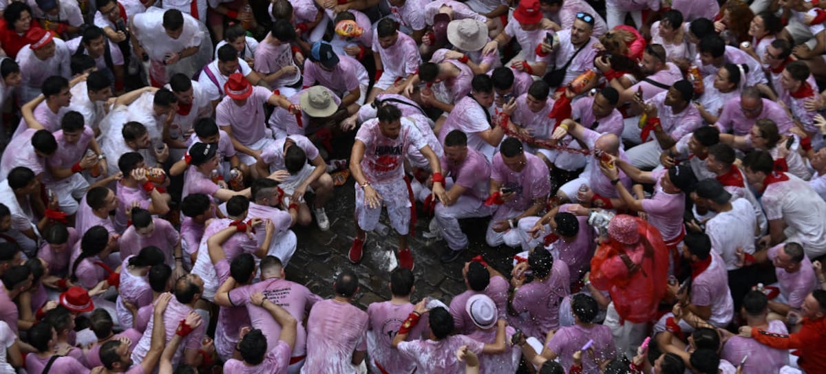 El Chupinazo de San Fermín en Pamplona
