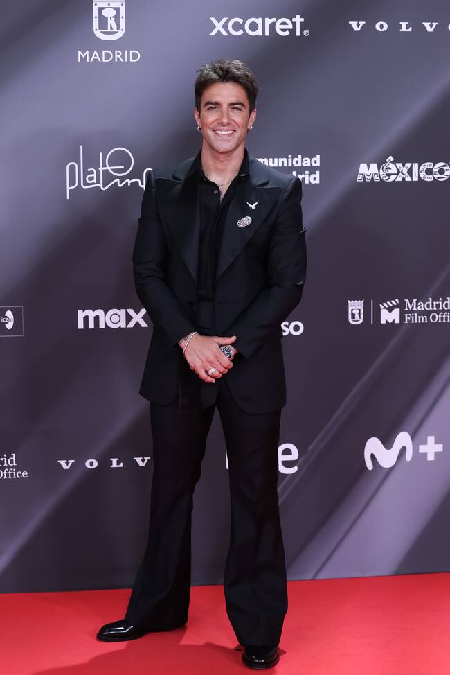 Son varios cantantes los que hemos visto por esta alfombra y otro de ellos ha sido Álvaro de Luna, que, en esta ocasión ha dejado el rojo para centrarse en el negro.