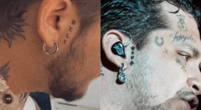 Christian Nodal se quita el tatuaje de Belinda que tenía en su rostro