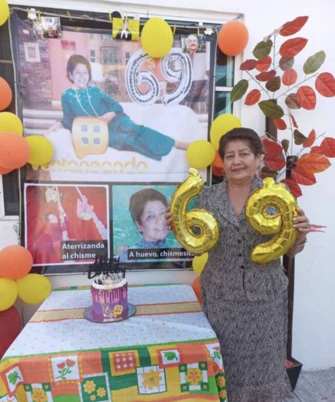 Doña Mechita, abuelita celebra su cumpleaños con temática de Pati Chapoy