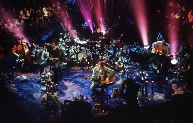 Nirvana, durante el MTV Unplugged in New York de 1993.