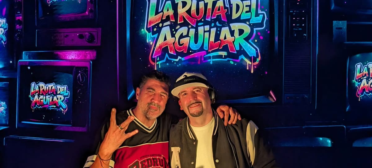 Tony Aguilar y Jhose Angel, en la fiesta La Ruta del Aguilar de Barcelona