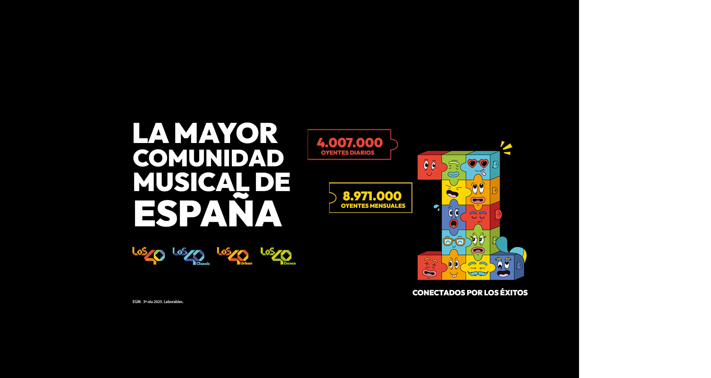 LOS40, de nuevo. la mayor comunidad musical de España.