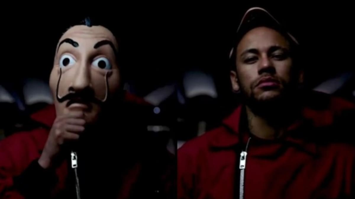 Neymar presume que estará en 'La Casa de Papel'