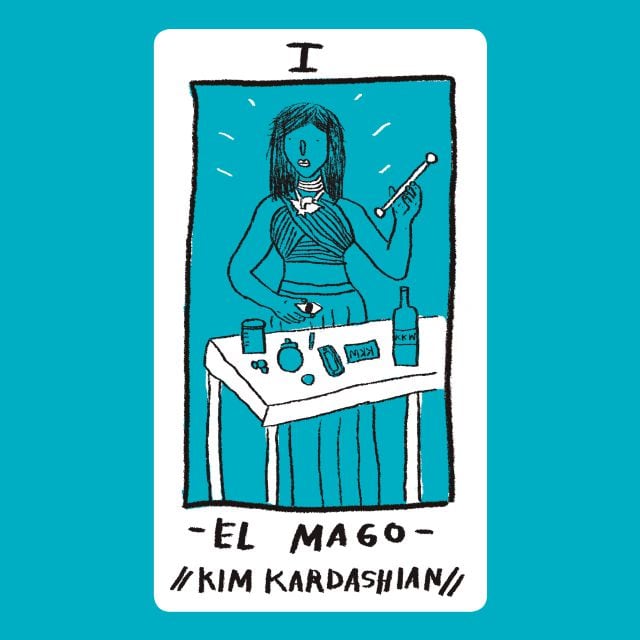 Kim Kardashian se convierte en un arcano mayor en el tarot de Amalia Andrade.