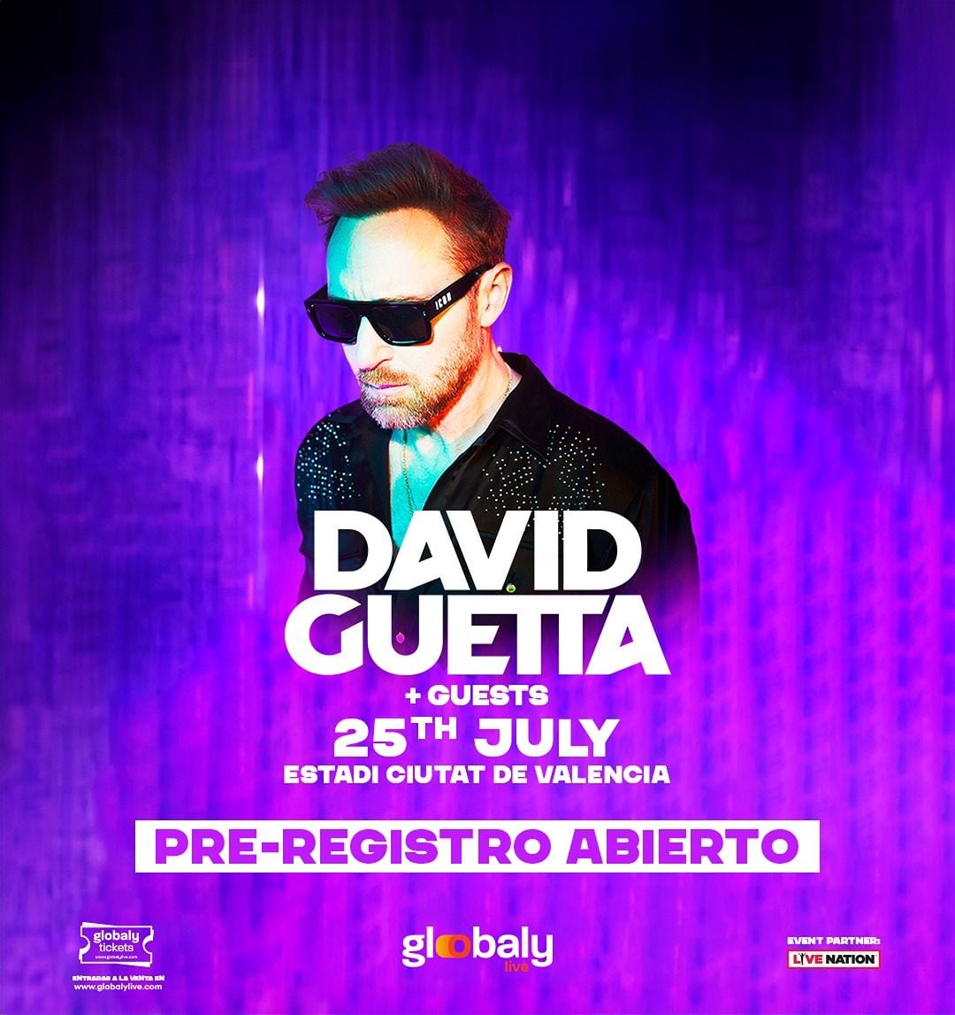 Cartel de David Guetta en Valencia