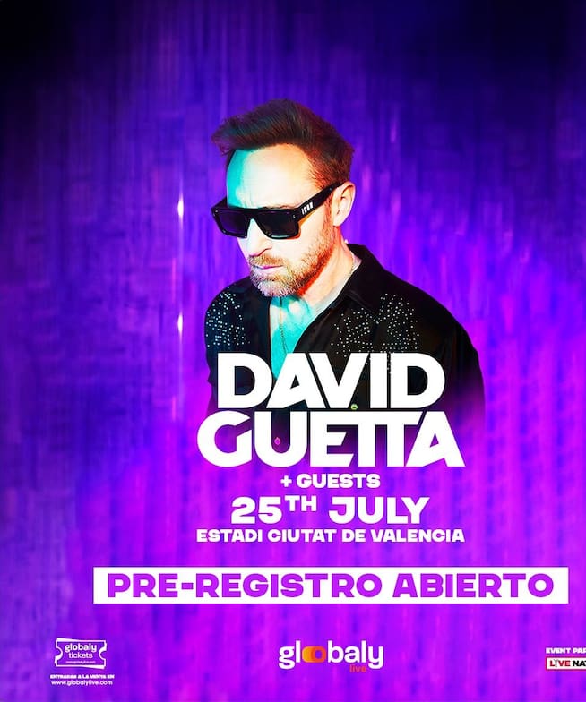 Cartel de David Guetta en Valencia