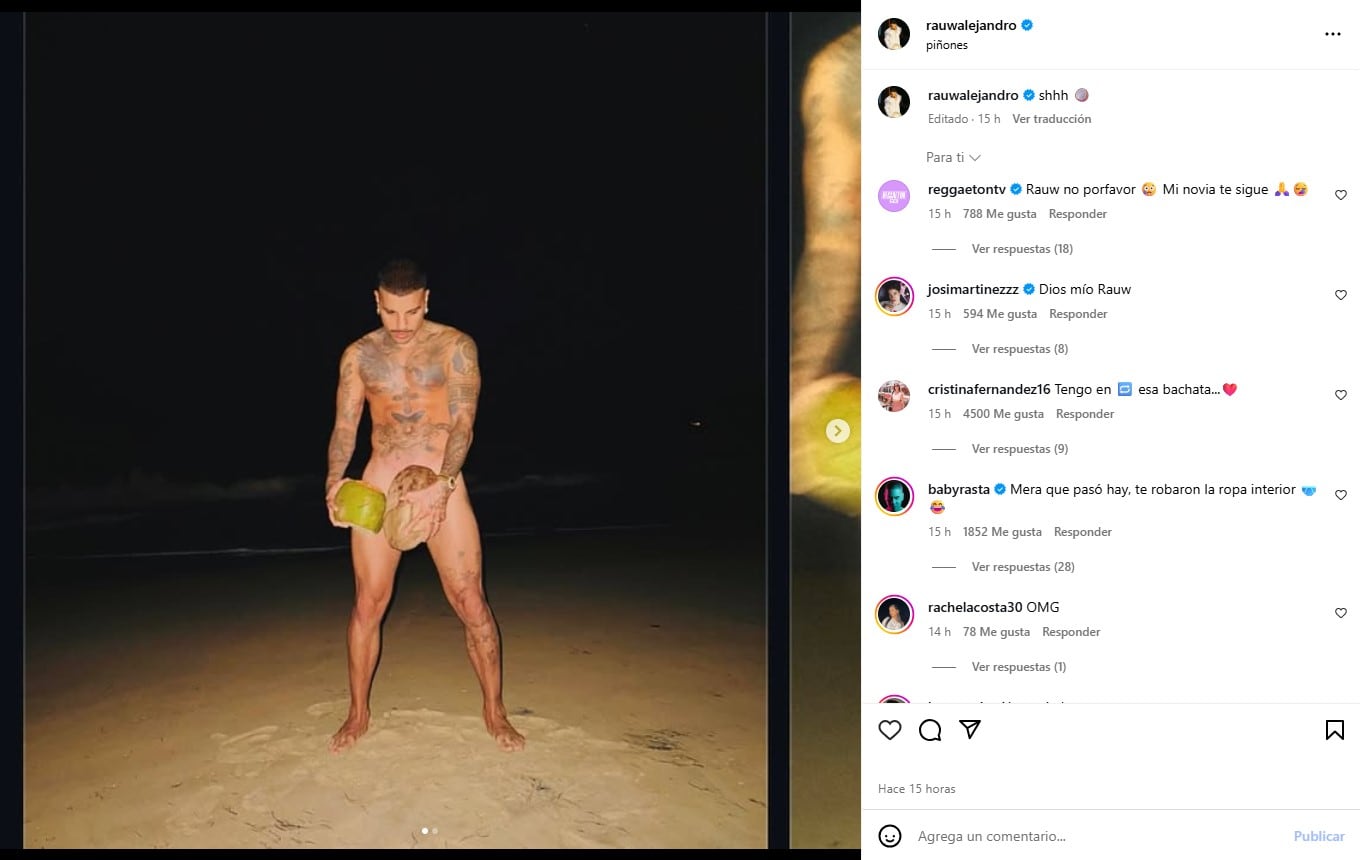 Rauw Alejandro en Instagram