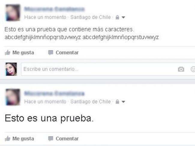 ¿Que pasa con el tamaño de la letra en Facebook?