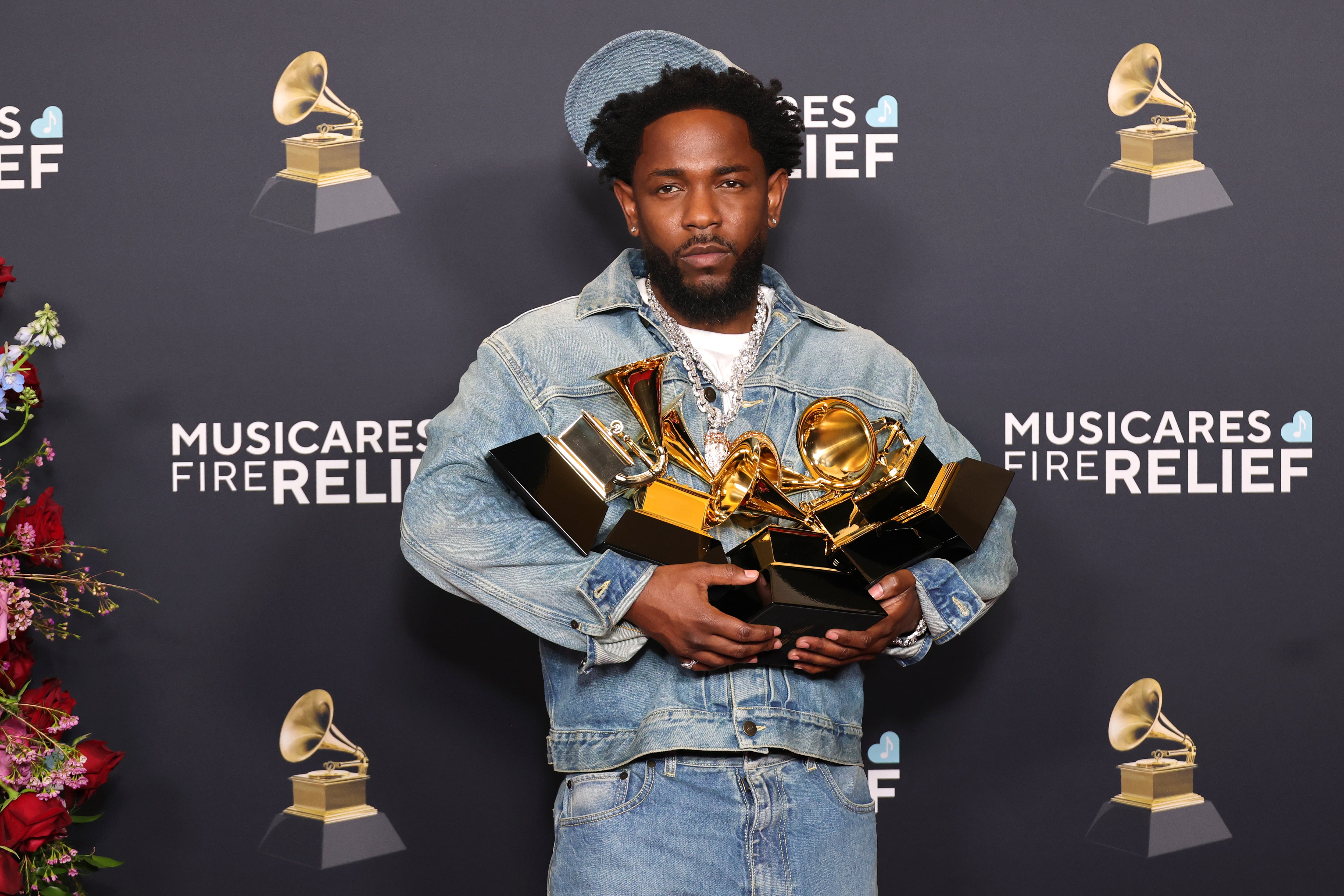 Kendrick Lamar en la gala de los Premios Grammy 2025.  (Photo by Monica Schipper/Getty Images for The Recording Academy)