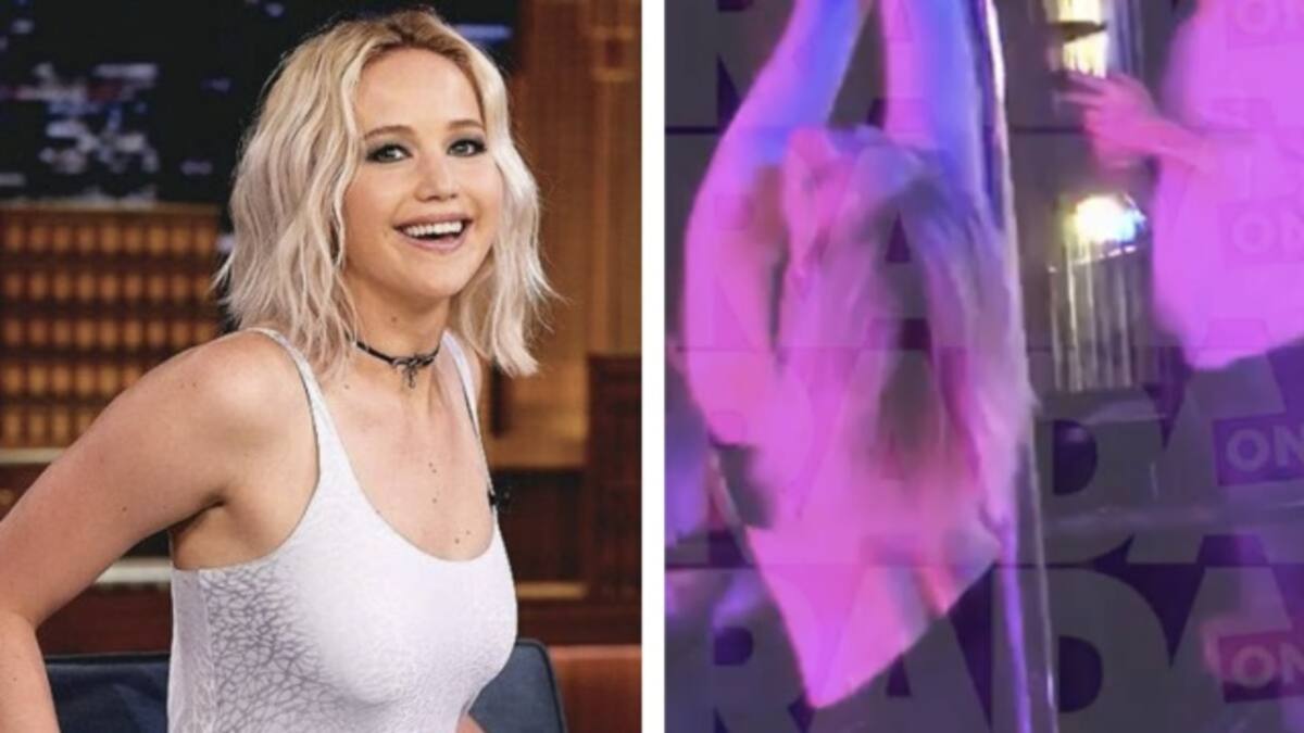 Graban a Jennifer Lawrence ebria haciendo un stripetease