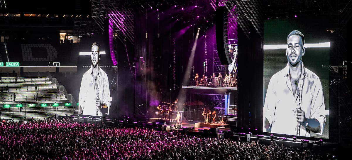 Romeo Santos y Prince Royce en Estadio Metropolitano de Madrid.