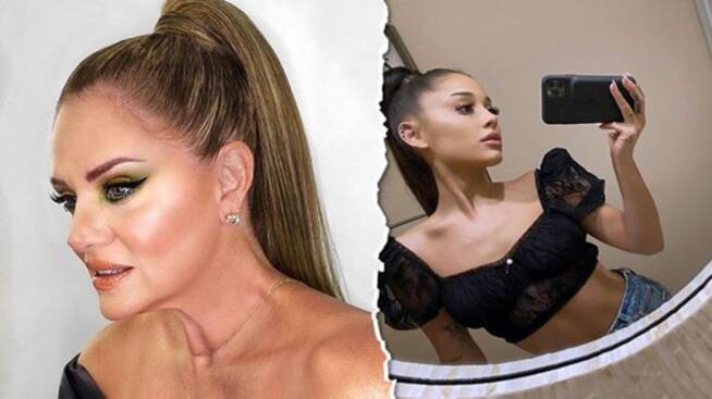 Érika Buenfil copia peinado a Ariana Grande
