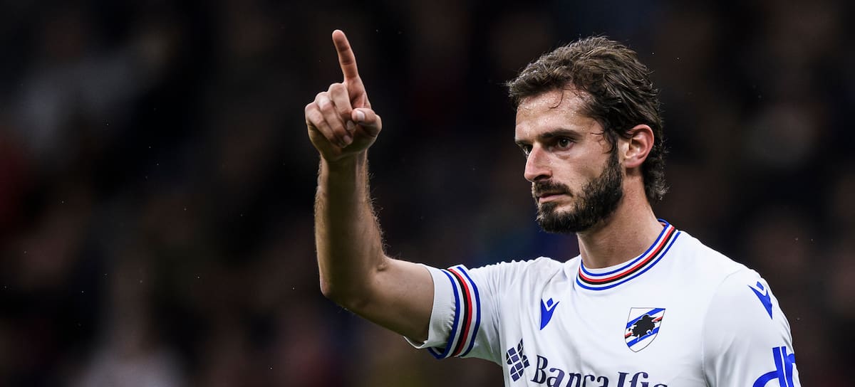 Marios Oikonomou, del UC Sampdoria contra el AC Milan en 2023.