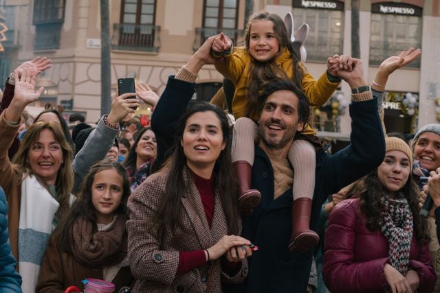 Amaya con sus padres antes de desaparecer.