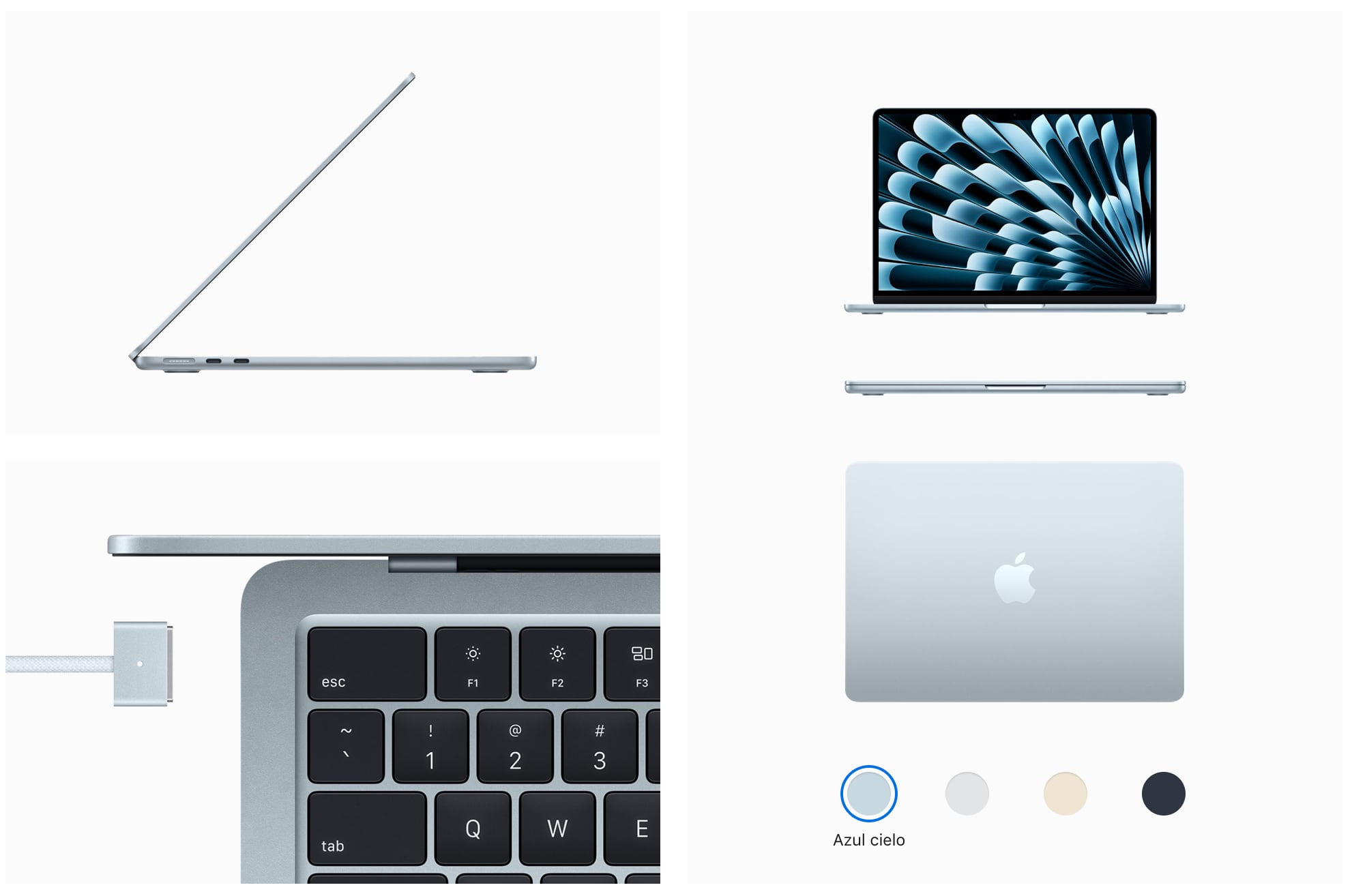 El MacBook Air con chip M4 y ahora en azul cielo.