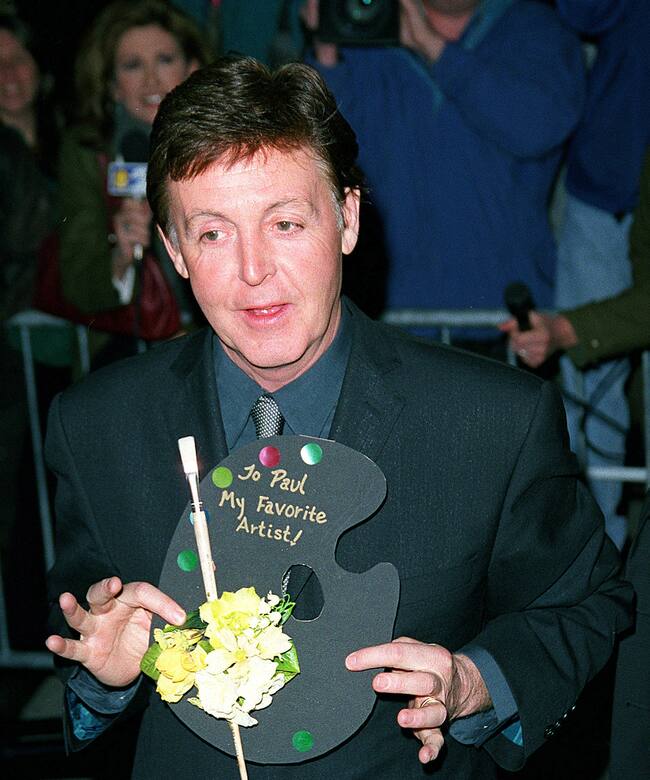 Paul McCartney durante la inauguración de su galería en Nueva York