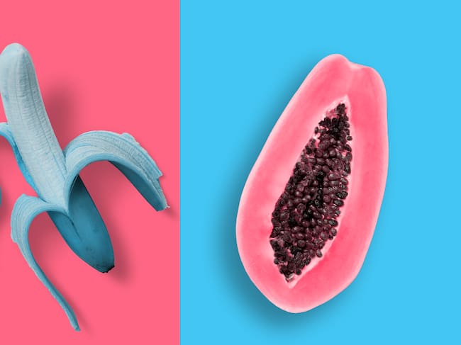 Un plátano y una papaya