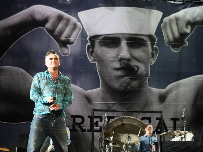 Morrissey actuando en el Coachella de 2009