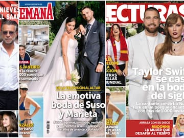 Las portadas de las revistas del corazón de hoy, miércoles 8 de julio: Suso y Marieta, Taylor Swift y Travis Kelce, Madonna...