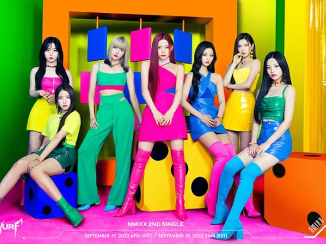 Las siete integrantes originales de NMIXX.