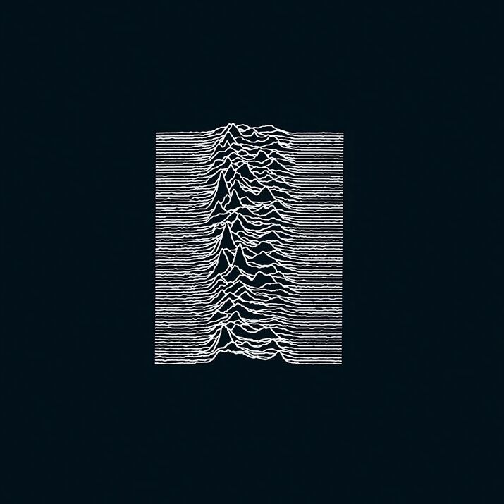 Portada del álbum 'Unknown Pleasures' de Joy Division (1979).